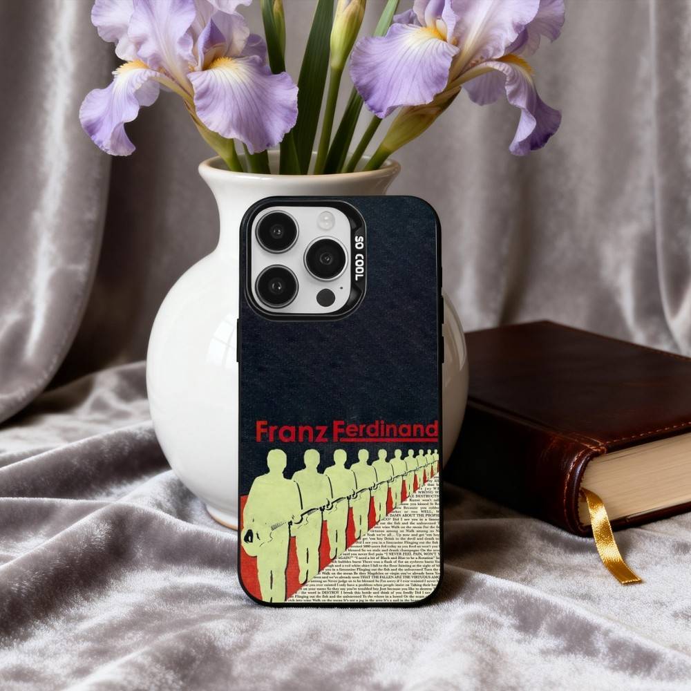 Cool F-Franz F-Ferdinand Band Phone Case For iPhone17,16,15,14,13,12,11 Plus,Pro Max Candy Silver Plated Inside Cover