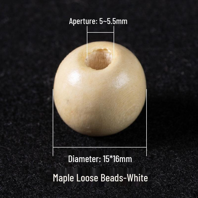 Mărgele Rotunde din Lemn Colorat pentru Bijuterii DIY - Mărgele Libere cu Orificiu Mare