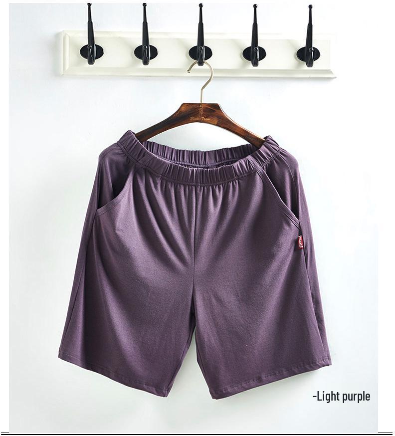 

Мужские повседневные шорты Yilanlu из модального хлопка - Легкие, Свободные, Большого размера, Домашние штаны для сна Double Extra Large светло-фиолетовый