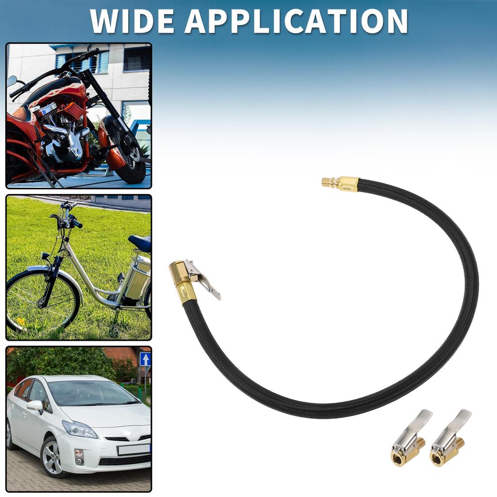 TUCKBOLD Car Tire Inflator Extension Tube 0.305"x32TPI Durable Air Pump Extension Hose Adapter Tire