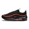 Ny Air Max 97 Svart Safety Orange GS DX3088-001
