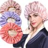 Cappello da Bagno Impermeabile Donna Cuffia da Doccia Elastica Riutilizzabile Cappello da Bagno Bagno Doppio Strato Copricapo Donna Accessori Bagno