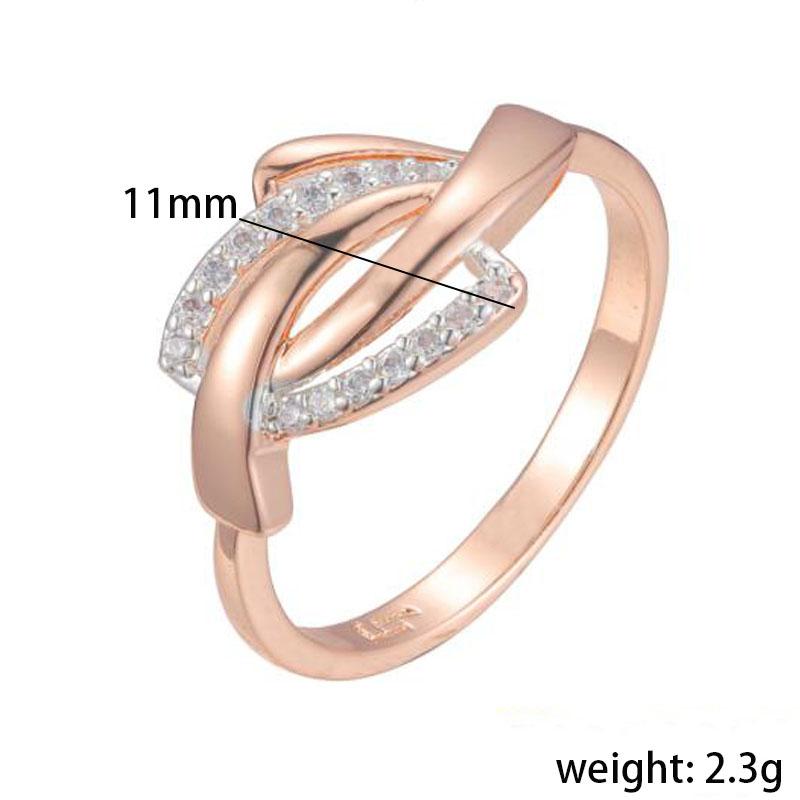 585 Rose Gold Patterned Ring For Women Fashion Jewelry