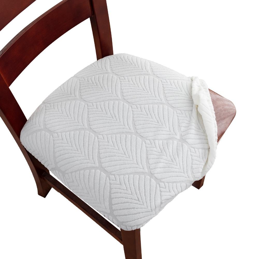 Stain Resistant Dining Chair Covers Waterproof Oil-proof Seat Protector Scratch Resistant Pet Claw Resistant белый