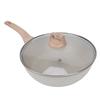 Antihaftbeschichtete Fritteuse Aluminiumlegierung Steinbeschichtung Sautierpfanne Pfanne mit Deckel für Küche Induktionsherd Gasherd