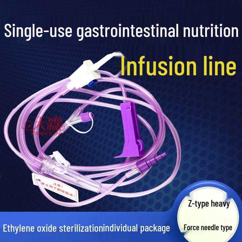 Disposable Gastrointestinal Nutrition Infusion Tube & Feeding Bag Set for Medical/Home Use with Nasogastric Pump