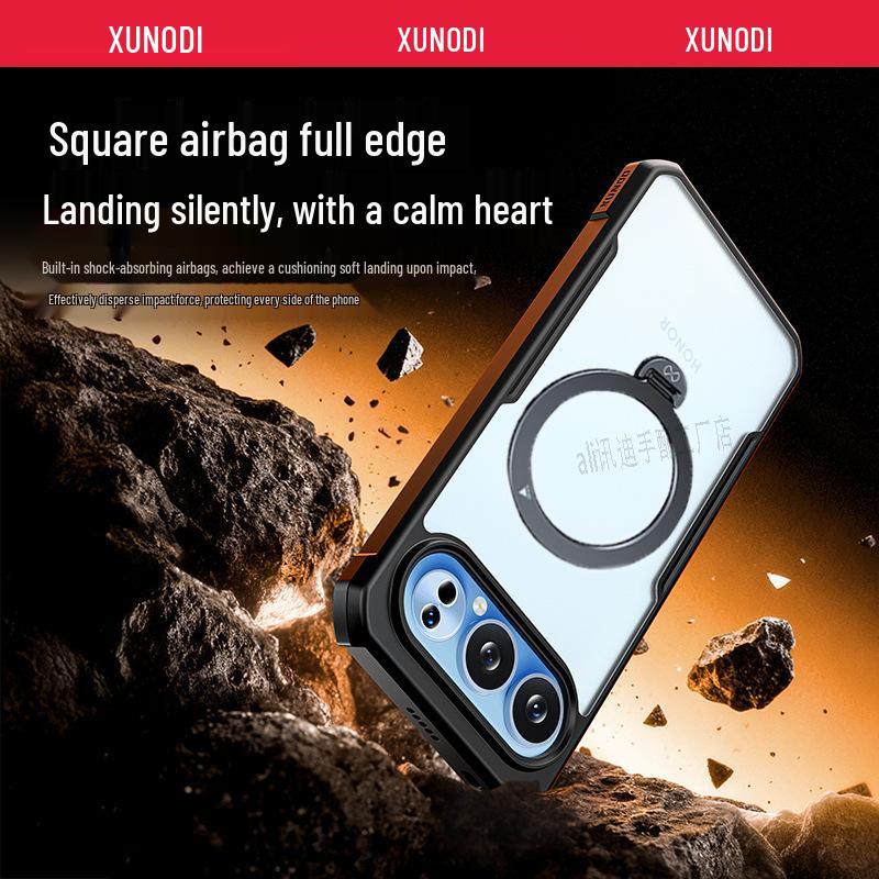 XunDi Rotating Stand Protective Case for Honor 500/500 Pro – Slim, Anti-Fall Design