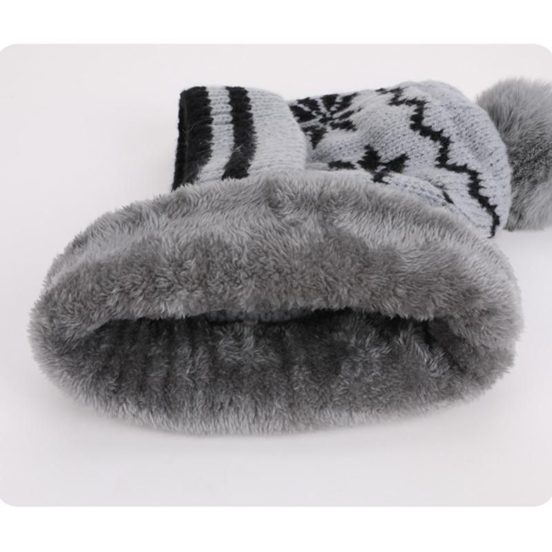 Winter Velvet Ear Protection Cap Women's Mask Scarf One-Piece Cap Warm Windproof Coldproof Knitted Wool Cap