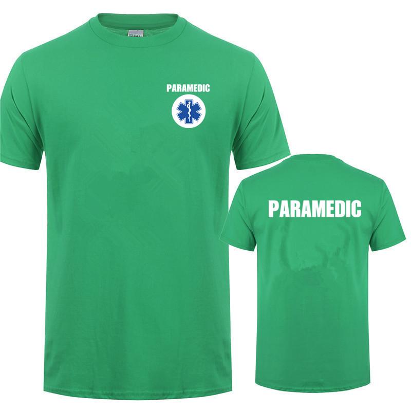 Paramedic T Shirt Summer Unisex Cotton Short Sleeve Emergency Medical Services Tshirts Unisexs Clothing Tops OT005