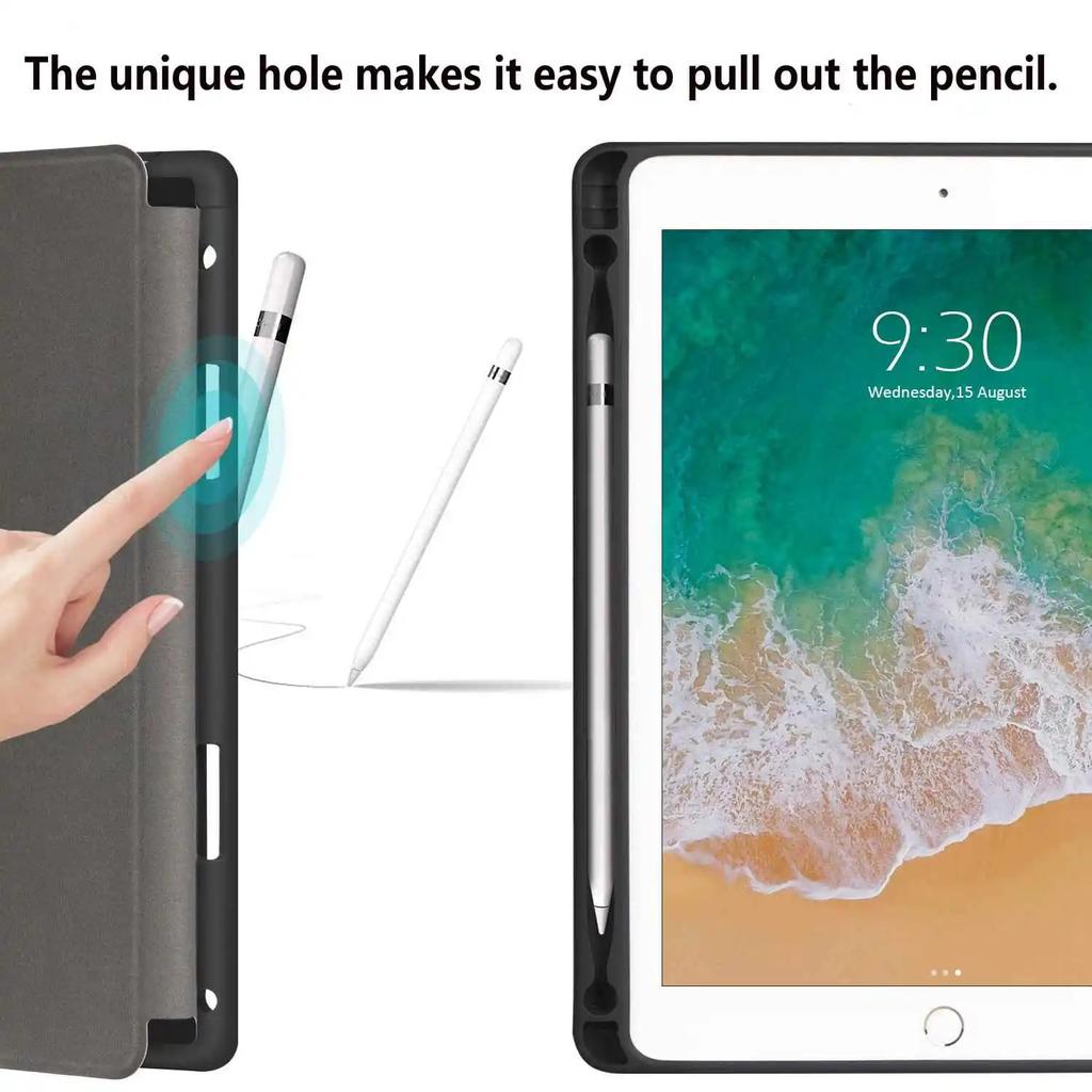 Case For iPad Pro 12.9 with Pencil Holder 2017 2015 Premium PU Leather TPU Soft Cover for iPad Pro 12.9 2020 Case+film