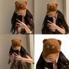 Comfortable Bear Embroidered Baseball Hat Breathable Fleece Hat Fashion Accessory For Family Outings Daily Wear