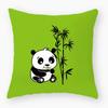 Lovely Panda Printed Cushion Cover for Sofa Home Car Decor Cute Wild Animal Pillowcase Soft Short Plush Pillow Case