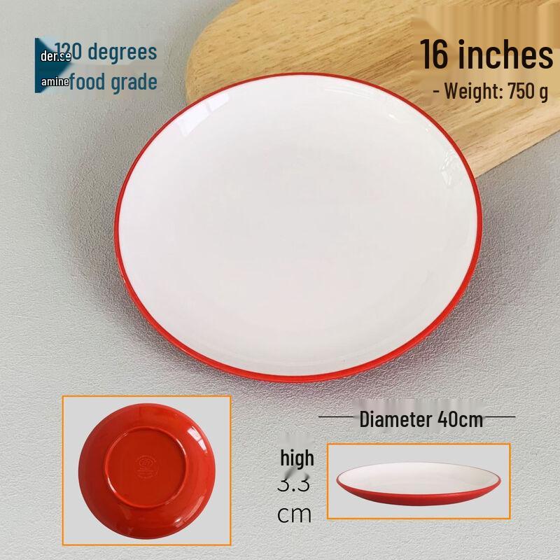 777 Two-Tone Melamine Shallow Serving Plates