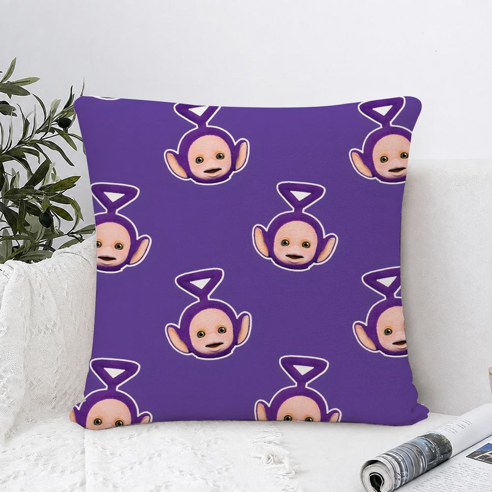 Childrens TTeletubbys Cushion Cover Plush Fabric Soft Double Sided Print Sofa Cushion Cover Throw Pillow Covers