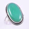 Bague en argent sterling 925, faite à la main, avec chrysoprase naturelle, taille 15 cm, S1w47