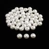 Vita Pärlskankknappar 10mm 11mm DIY Klädsömnads Knappar för Handgjorda Kläder Smycken Scrapbooking