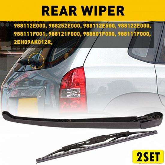 

2Set Rear Windshield Wiper Arm & Blade For 2005 - 2009 Hyundai Tucson Kia Sporta