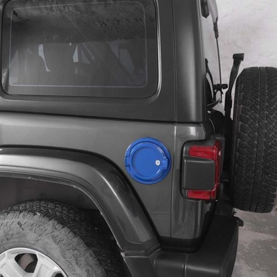 Blue Locking Gas Cap Cover for Jeep Wrangler JL 2018+ Exterior Trim Accessories