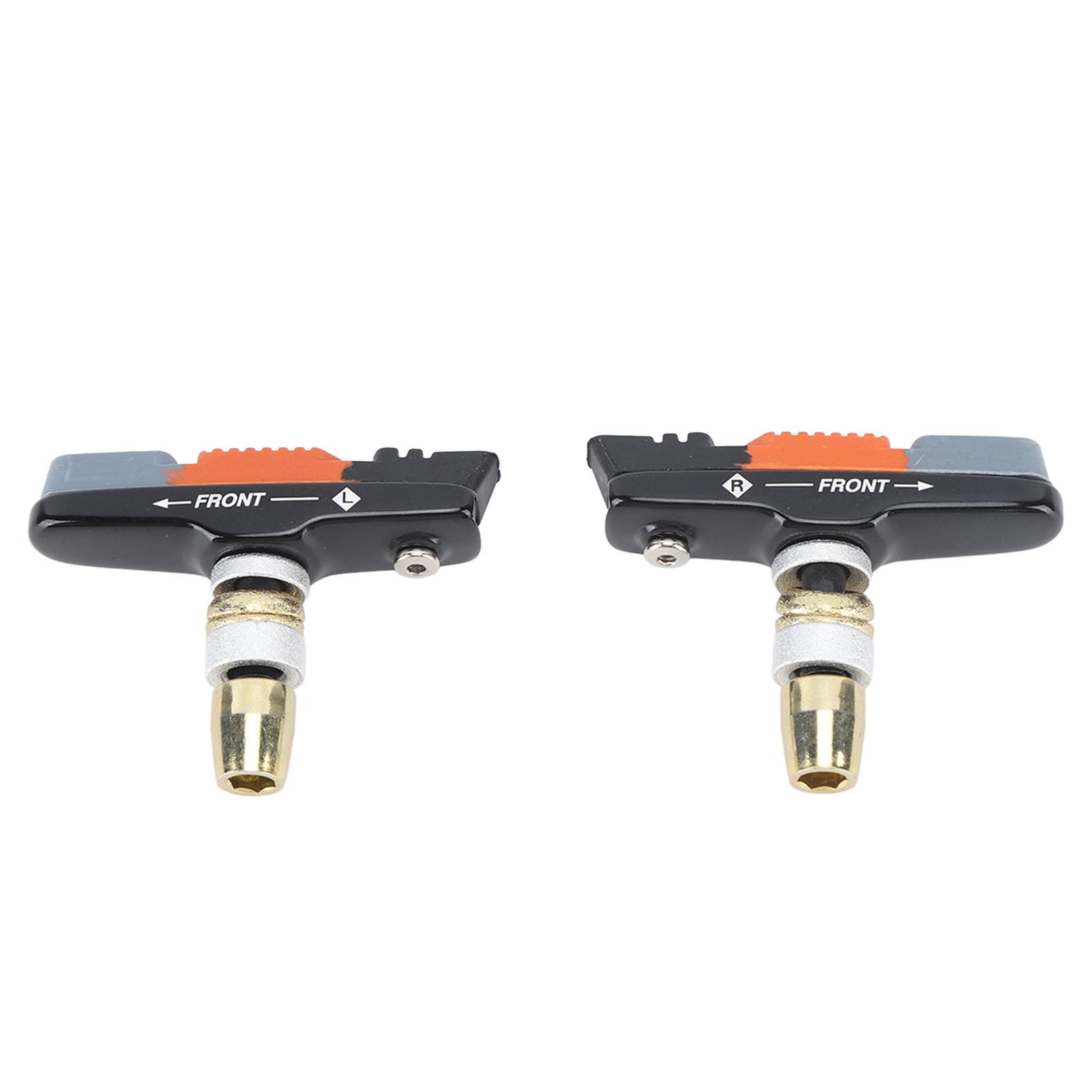 

1 пара велосипедных тормозных колодок резина алюминиевый сплав тихие колодки V-brake для горного велосипеда замена черный оранжевый серый