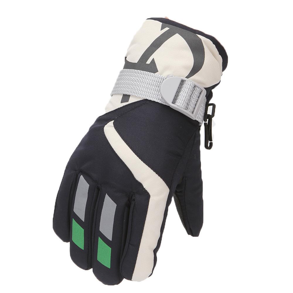 

Outdoor children s ski gloves, cycling gloves, winter mountaineering warm gloves, waterproof and cold-resistant S (4-7 years old) темно-синий