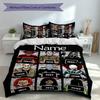 3pcs Custom Name Horror movies Set,Includes 1 Duvet Cover and 2 Pillowcases,All-season Bedroom Decor