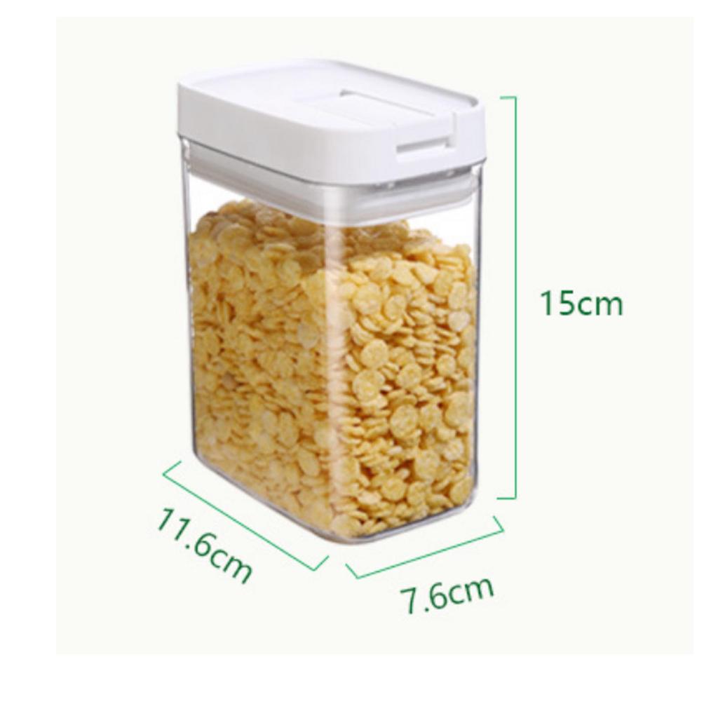 Getreideaufbewahrungsbehälter Transparent Lebensmittelaufbewahrung Versiegelt 800ml Getreideaufbewarungsspender für Küche