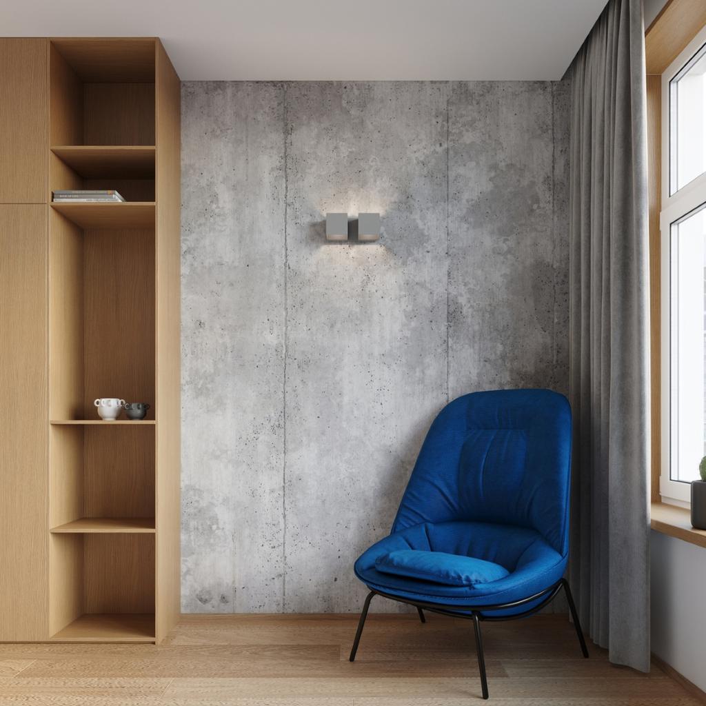 Quad 2 Gray Wall Lamp