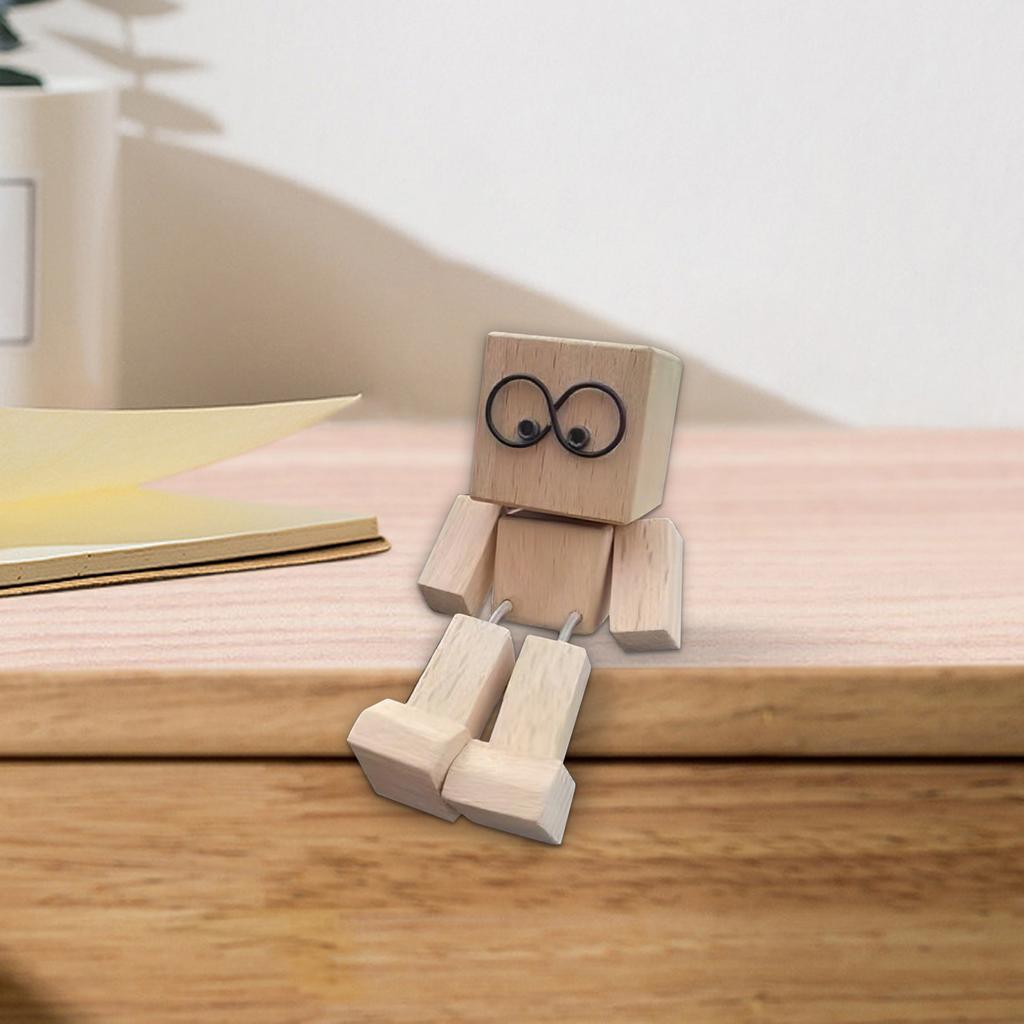 Skakande Träman Figur med 12 st Uttryck Skakande Fötter Trädockor Ornament för Bil Sedan SUV Husbil