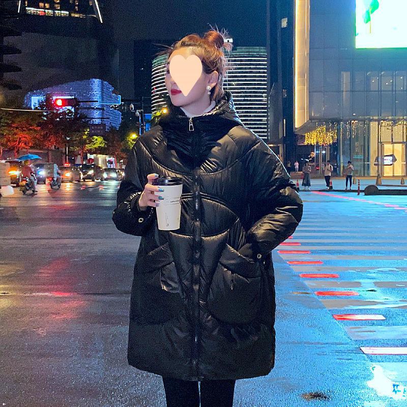 

Жіноча зимова потовщена м яка тепла верхній одяг Вільна повсякденна зручна однотонна куртка з капюшоном XXS