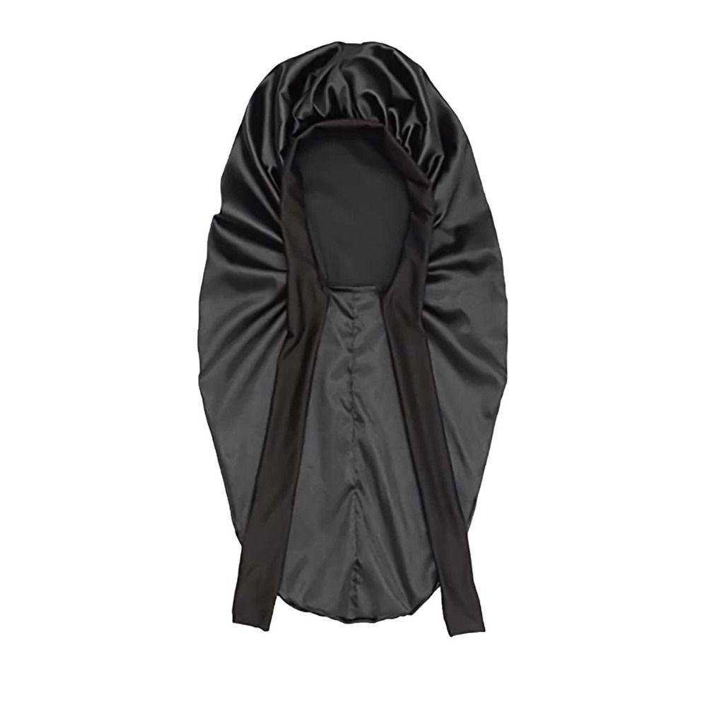 Elastic Long Sleeping Hat Smooth Night Sleep Cap Casual Women's Bonnet  Long Hair