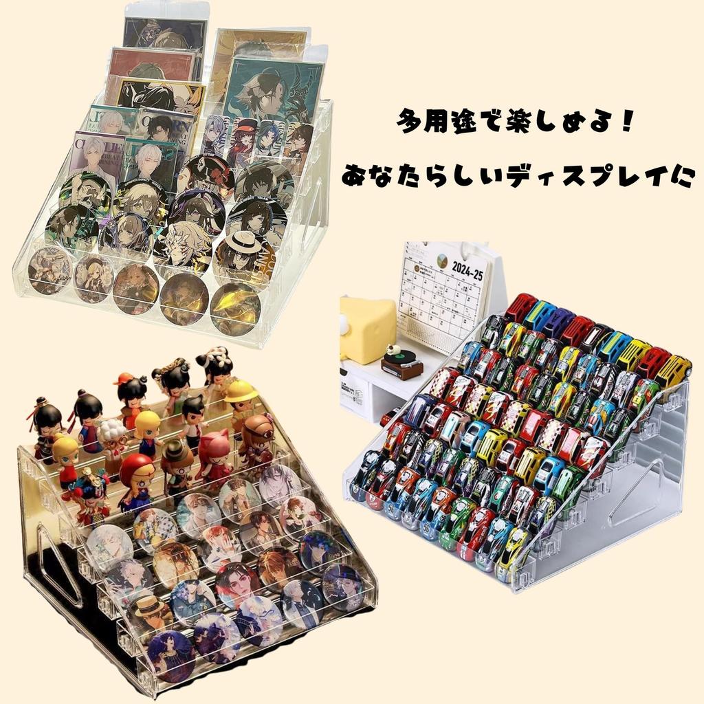 NASSIA Figure Display Shelf, Acrylic Case, Rack, Pedestal, Staircase, Storage, Display (6 Tiers)