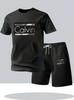 2025 Summer Trendy Men's Round Neck T-Shirt & Sports Shorts Set