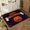 HAPPY HALLOWEEN Floor Mat Soft Thickened Absorbent Non-Slip Bedroom Living Room Door Mat Home Decor Flannel Rugs