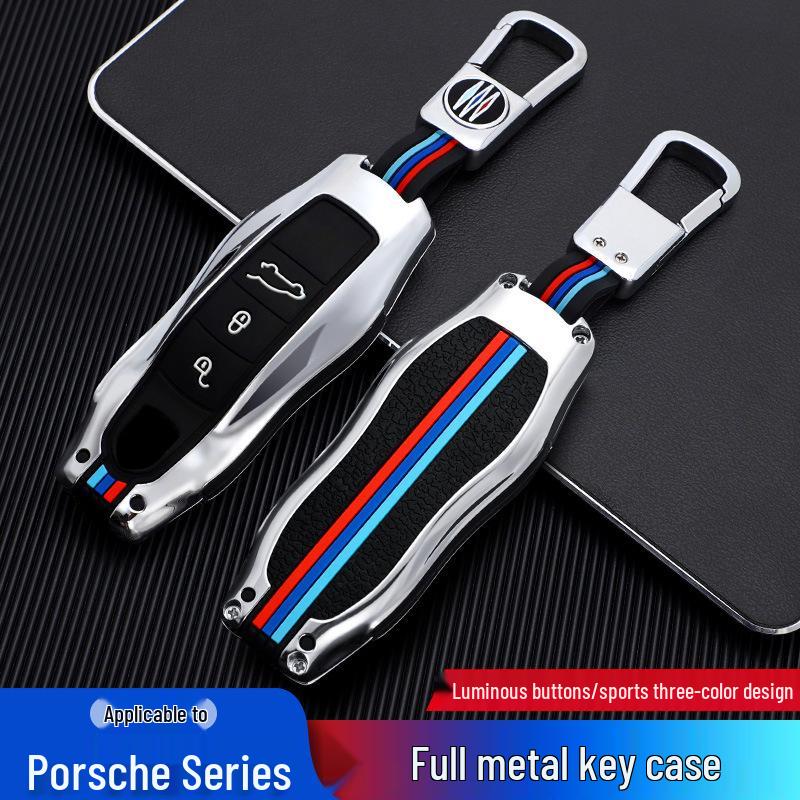 Porsche Cayenne Macan Panamera 718 Key Shell Cover & Modified Keychain Bag.
