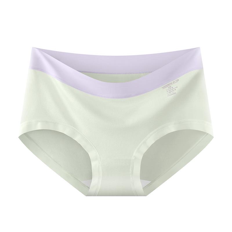 Modal 10A Antibacterial Seamless Mid-Waist Women's Panties - Extra Long Crotch, Breathable, Soft, Skin-Friendly Triangle Design for Summer.