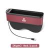Car Seat Gap Organizer USB Charging Multifunction Storage Box For Mitsubishi Outlander Pajero Asx Lancer EX Evolution X Ralliart SF9