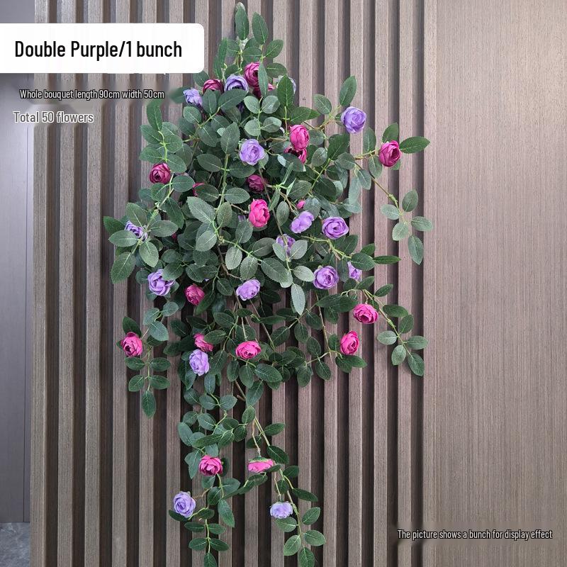 Artificial Rose Flower Vine for Wall & Pipe Decoration In Living Rooms, Malls & Courtyards