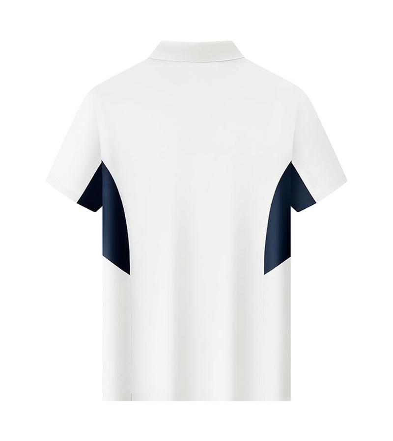 Romon Men's Antibacterial Sunscreen Polo Shirt White Breathable and Cool Feeling