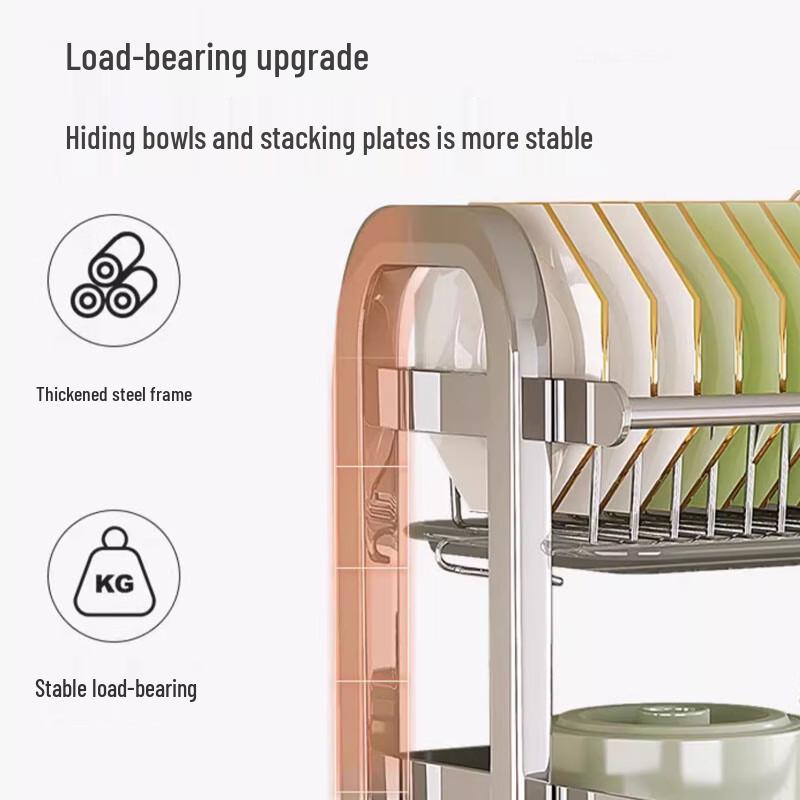 Yingbai 3-Tier Aluminum Dish Drying Rack