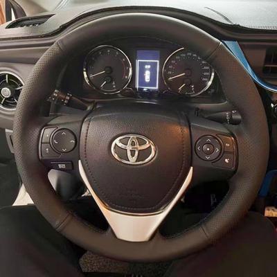 Custom Car Steering Wheel Braid Cover Soft 100% Fit For Toyota E'Z RAV4 2013-2019 Corolla 2013-2017 Car Products Steering Wrap