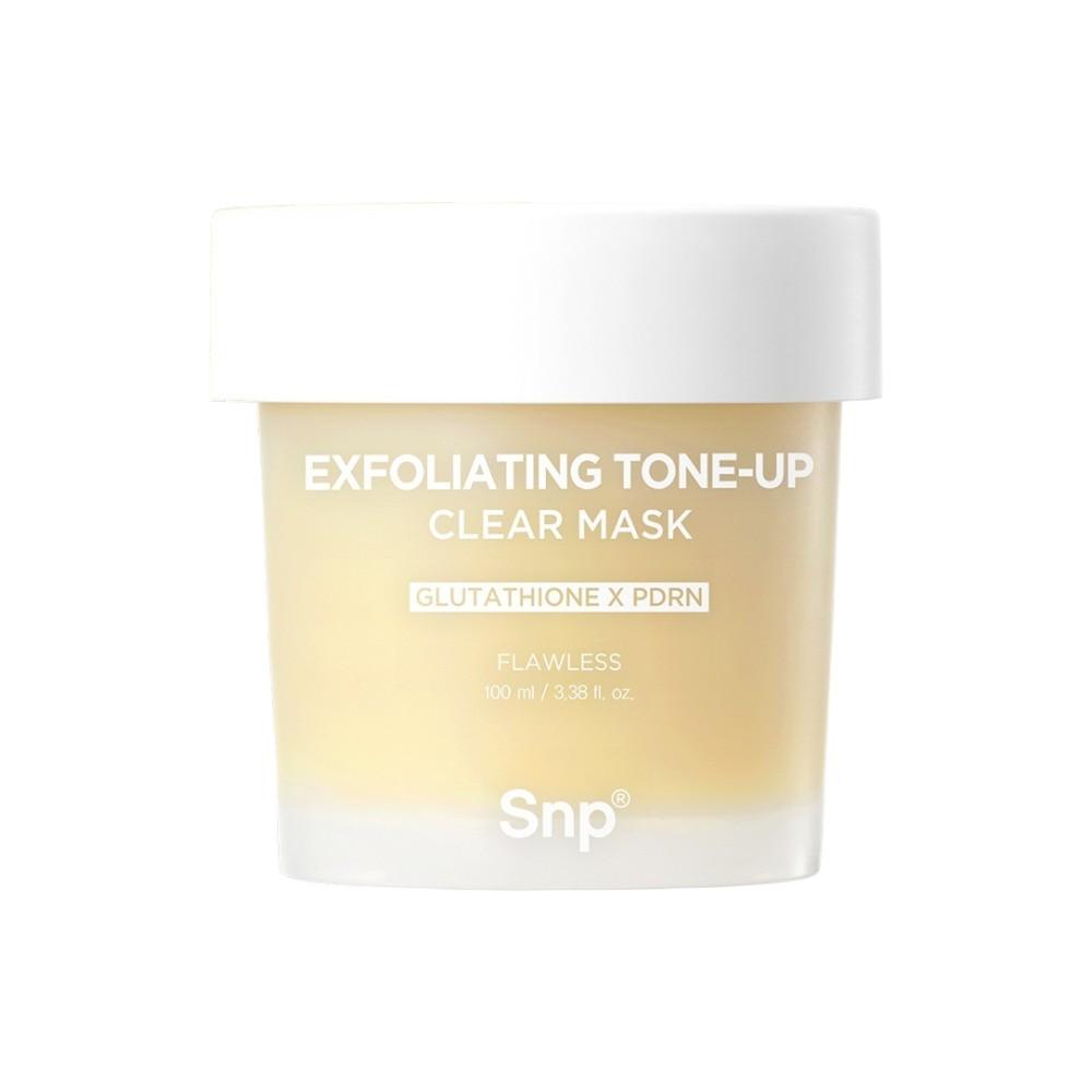 SNP Clear Texture Tone Up Vitality Mask 100ml - Brightening Wash-Off Pack, Skin Texture Refining & Radiance Boosting, Korean Facial Mask