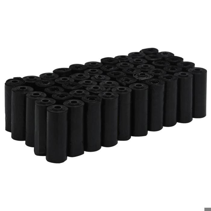 Sac à crottes pour chien - vidaXL - 750 sacs - Imperméables - Résistants - Noir