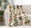 Mushroom Hippie Teppe Moth Gothic Witchy Flanell Teppe for All Season Sun Moon Fuzzy Soft Sofa Kontor Teppe