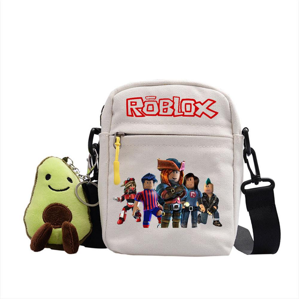 Plátěná taška přes rameno Roblox s potiskem herní postavičky pro běžné cestování a do školy