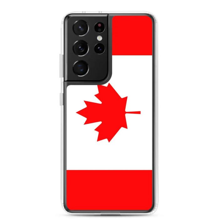 Coque Téléphone - Samsung - Galaxy S24 Plus - Drapeau Canada - Souple - Multicolore