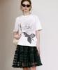 Dyuidyui Flower Mesh Mini Skirt_Black