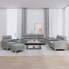 Vidaxl 4-Cz. Relaxation Set With Cushions, Light Grey, Fabric