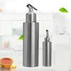 New No-Drip Stainless Steel Oil Bottle Cylindrical Heat Resistant Vinegar Spray Oil Sprayer Press Type Condiment Jar Kitchen