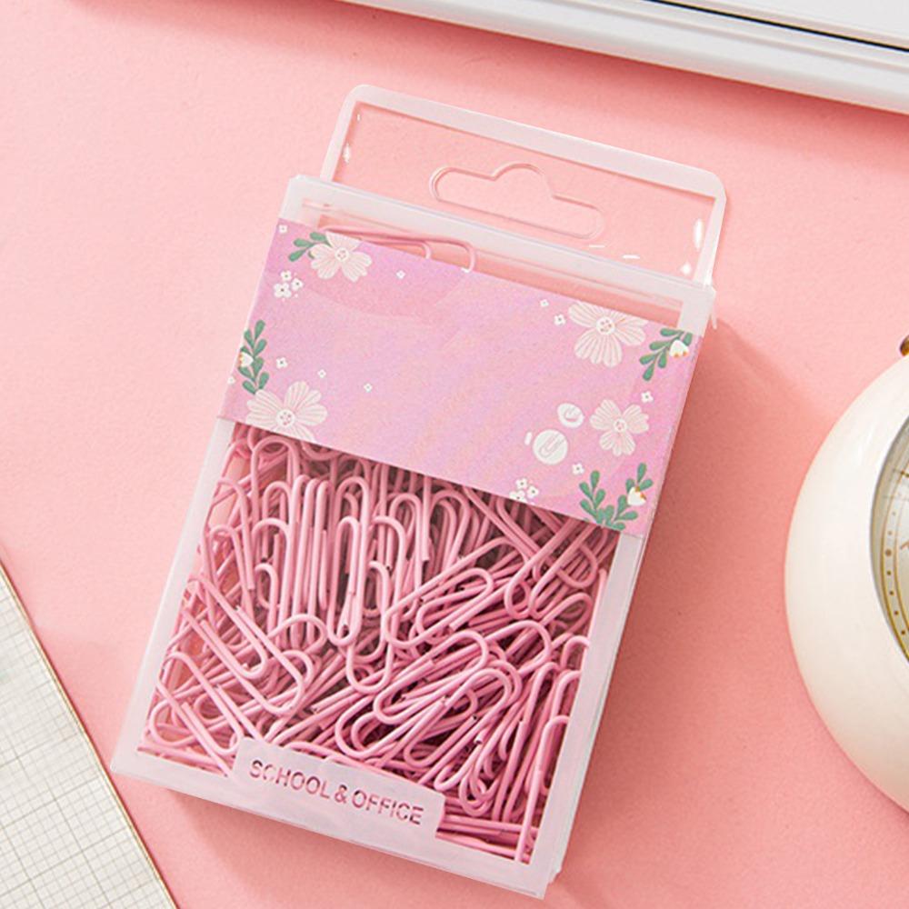 70 Pcs Pink/ Purple/ Green Paper Clips Vibrant Color Metal Paper Clips  Organizing Documents