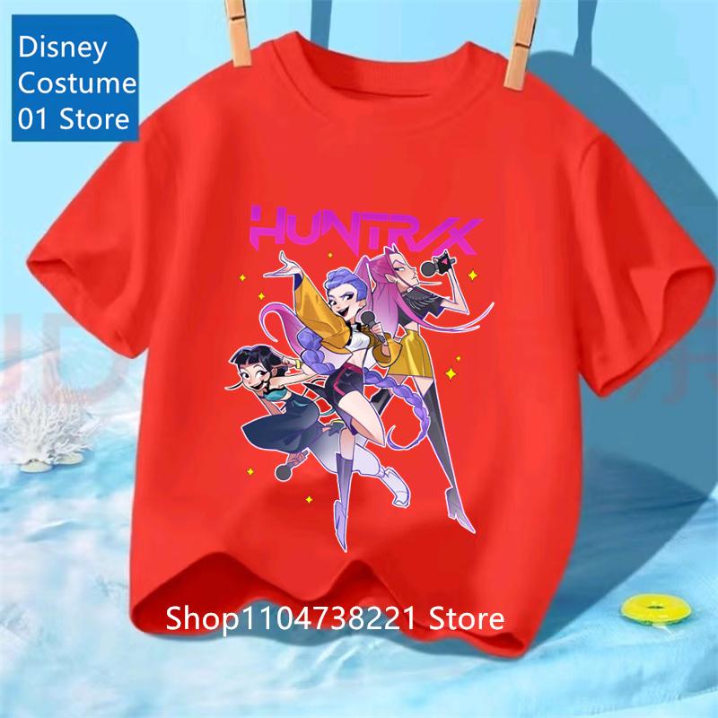 Saja Boys Tshirt Anime Kpop Demon Hunters Kids T-shirts Children's Clothing 2025 New Summer Casual Boys Girls Short Sleeve Tops